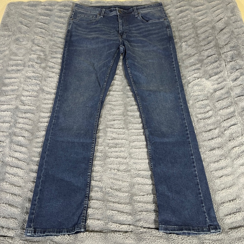 The Perfect Jean NYC Slim Fit Men 36x34 Dark Wash Blue Stretch Denim JU9T1DCPT34